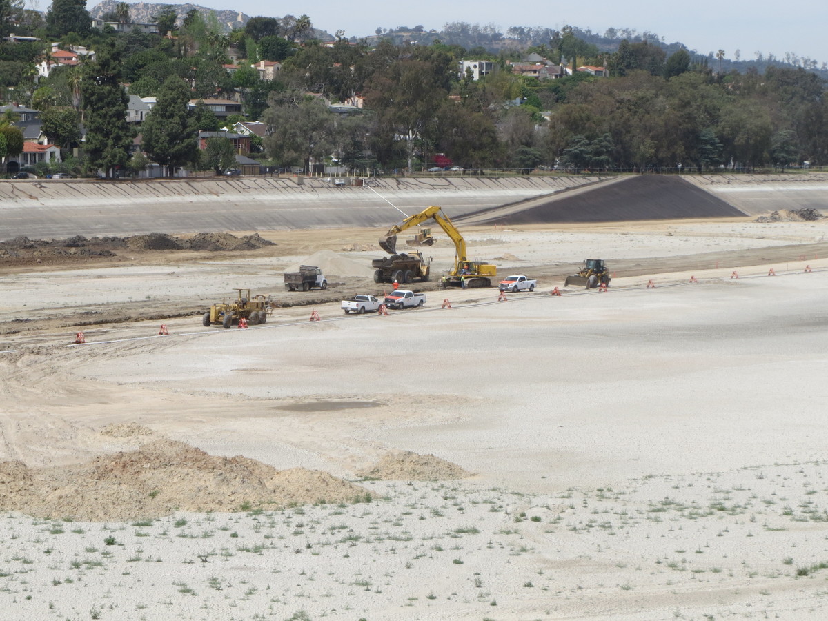 Construction at the reservoir