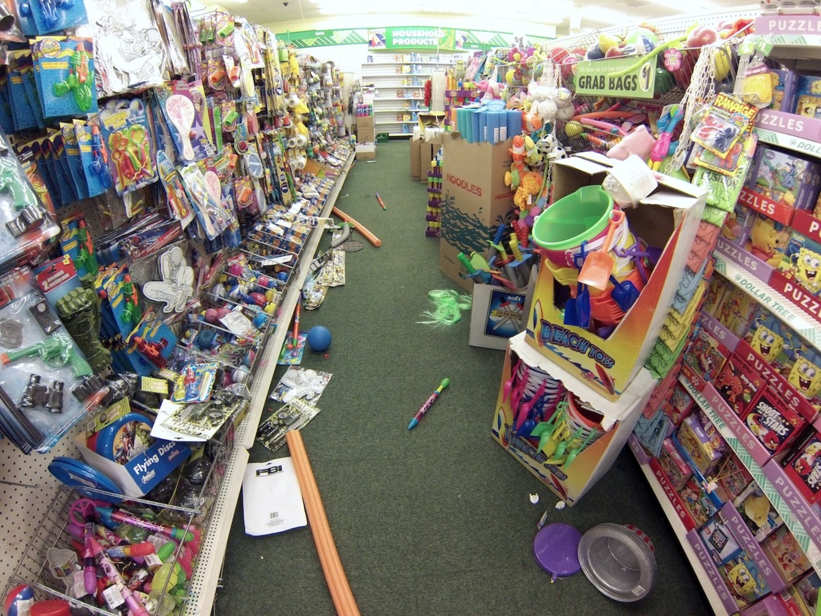 Messy toy aisle